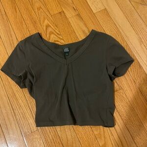 Dark Green Crop-top